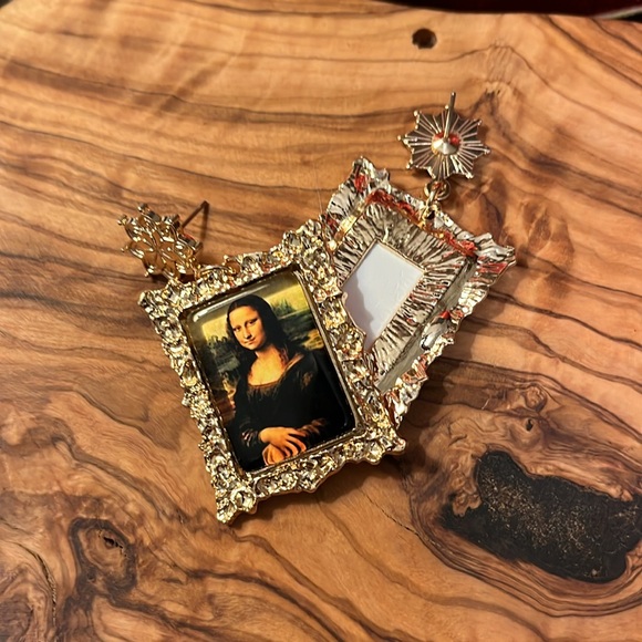 Mona Lisa Framed Earrings - Picture 6 of 6